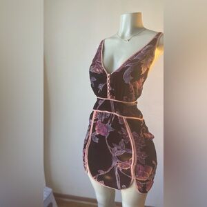 WE ARE KINDRED Burgundy Floral Dress